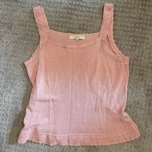Light pink tank from Loft ~ barely worn!